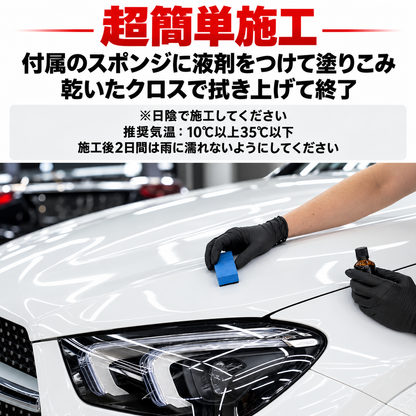 ブラックキング タイプR セラミック硬化ガラスコーティング剤 業務用完全硬化型 日本製 超撥水 艶 防汚 車用　5年耐久　20ml　