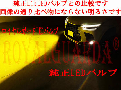 ロイヤルガード 爆光 L1B LED フォグランプ イエロー 実測15000LM トヨタ 日産 ホンダ ダイハツ スズキ 純正LEDフォグ交換用